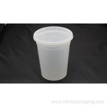 32oz Disposable Soup Mug with PE Lid